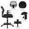 Flash Furniture Mesh Contemporary Chair, 17-1/4" to 22", Fixed Arms, Black LF-W-118A-BK-GG - alternate 3